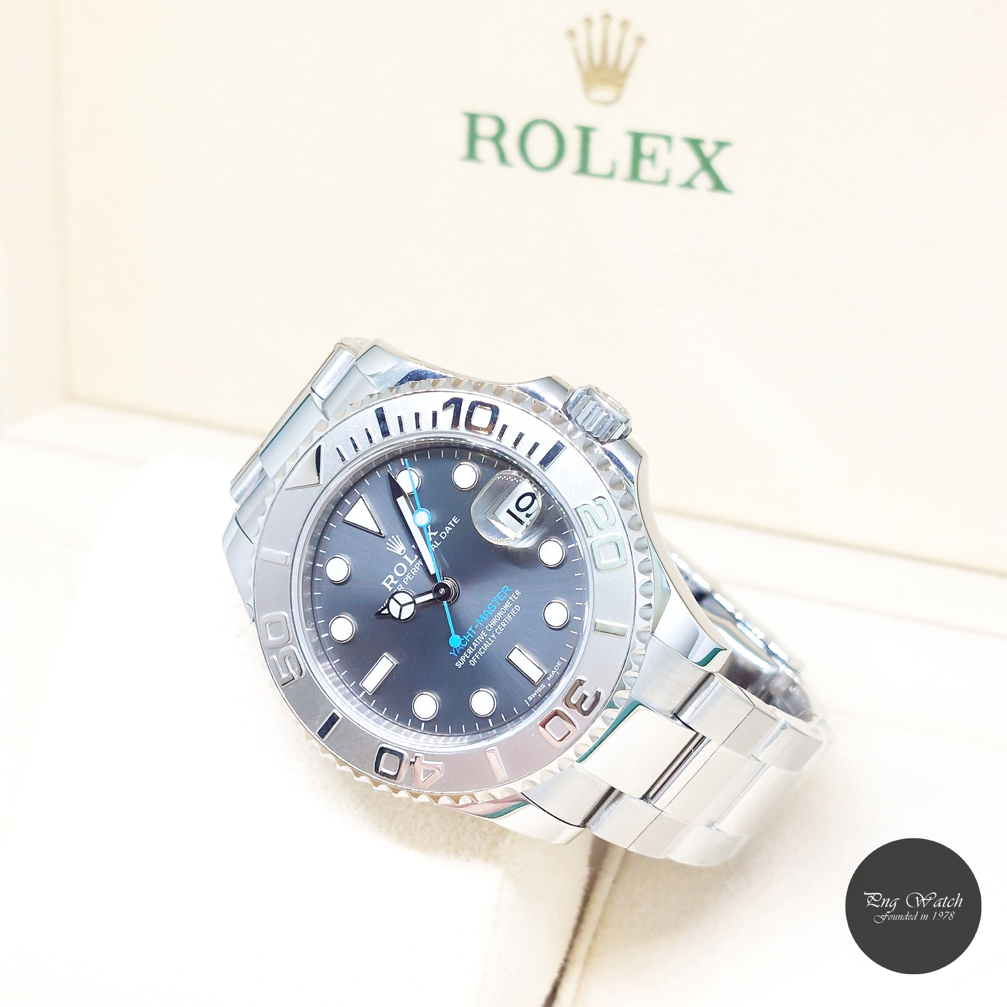 Rolex 37mm Rhodium Dial Yachtmaster Date REF: 268622 (Box & Cert-2017)