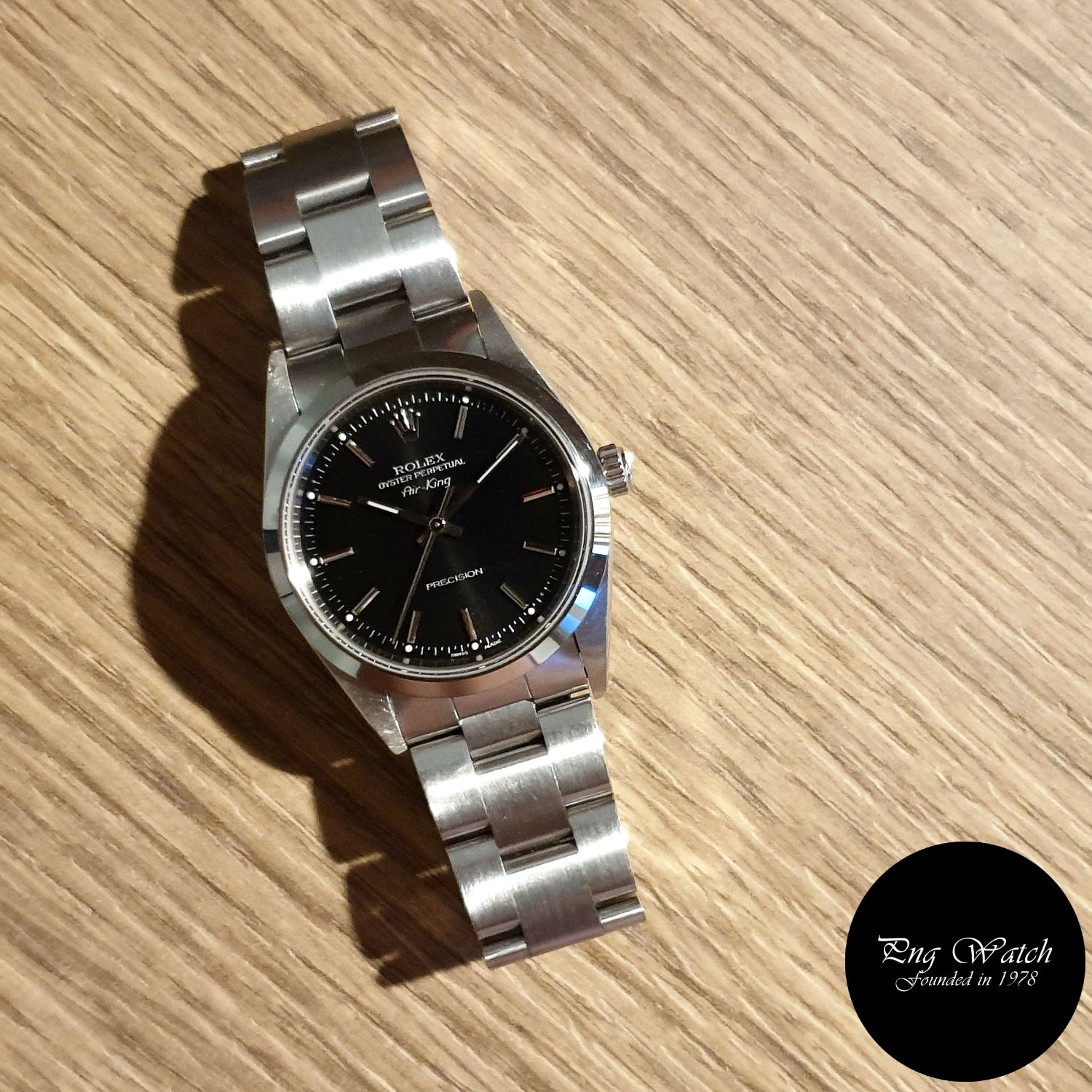 Rolex Oyster Perpetual 34mm Black Air-King REF: 14000 (2)