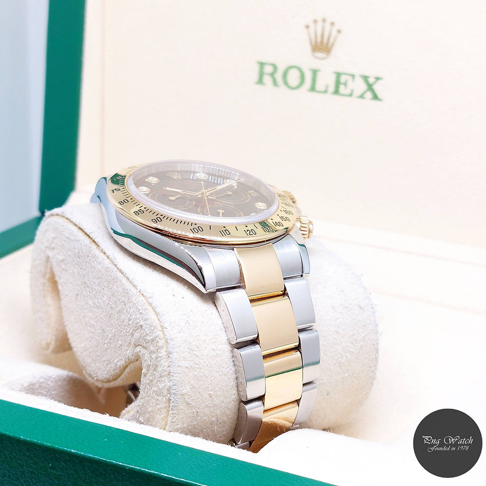 Thumbnail: Rolex 40mm 18K Half Yellow Gold Black Diamonds Daytona REF: 116523 (2015)