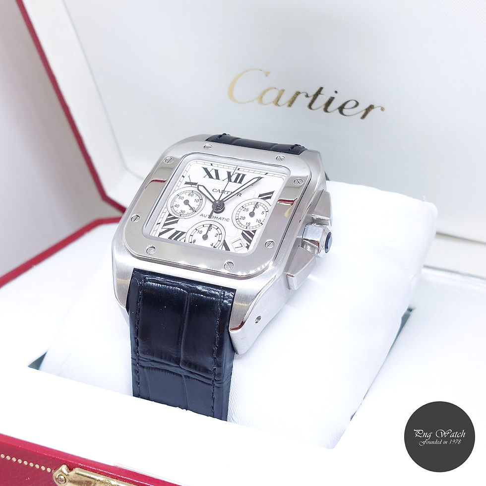 Thumbnail: Cartier 55mm X 41mm Santos 100 XL Chronograph REF: W20090X8 (Box & Card-2013)