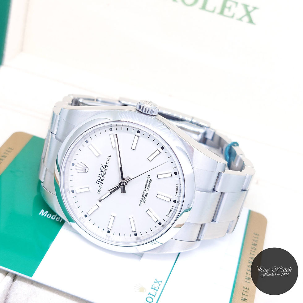 Thumbnail: Rolex 39mm White Indexes Oyster Perpetual REF: 114300 (Jan 2019)