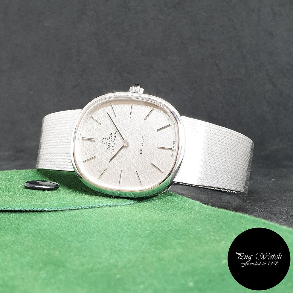 Thumbnail: Vintage Omega 18K White Gold Silver De Ville REF: 8382