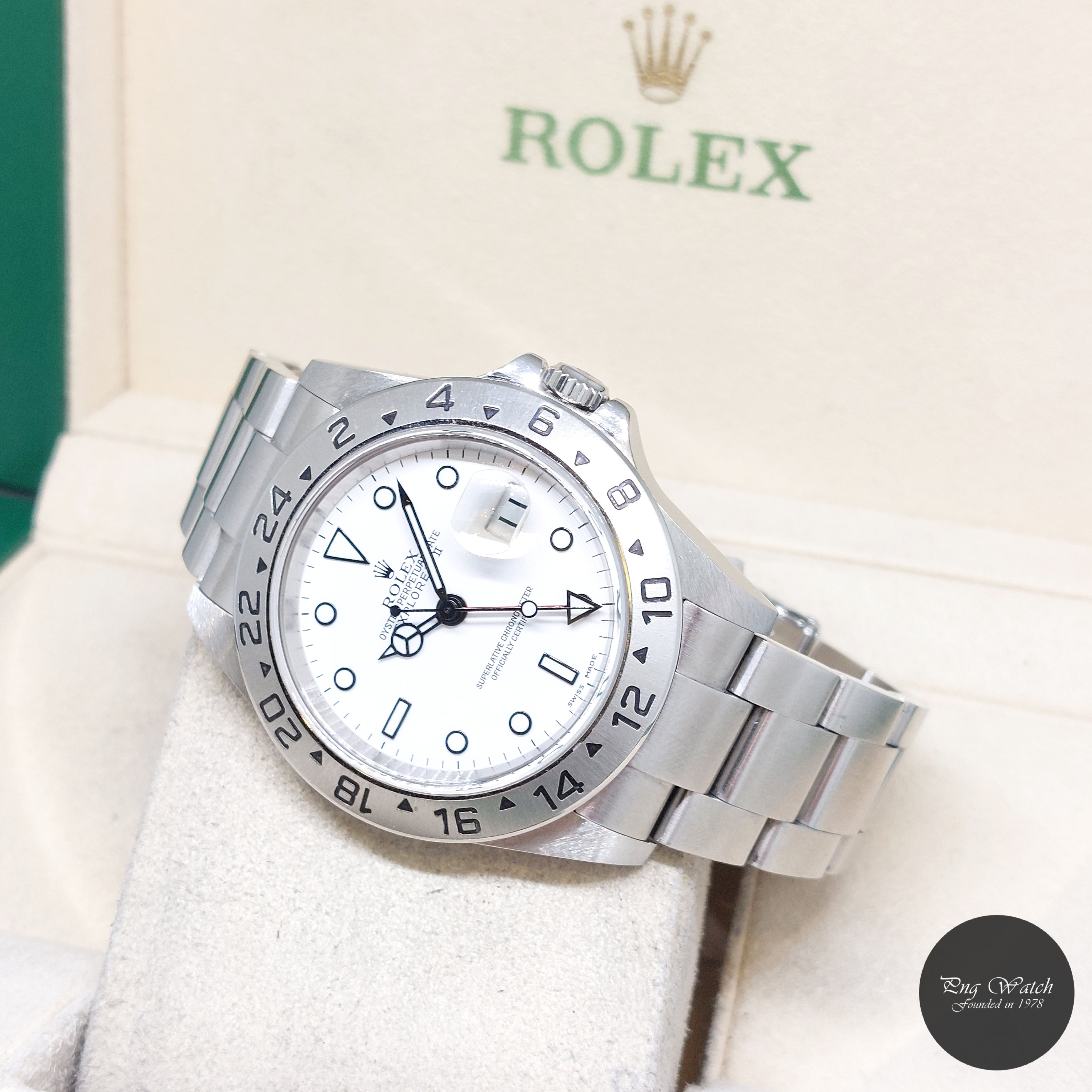 Rolex 40mm White "POLAR" Dial Explorer 2 REF: 16570 (F Series)