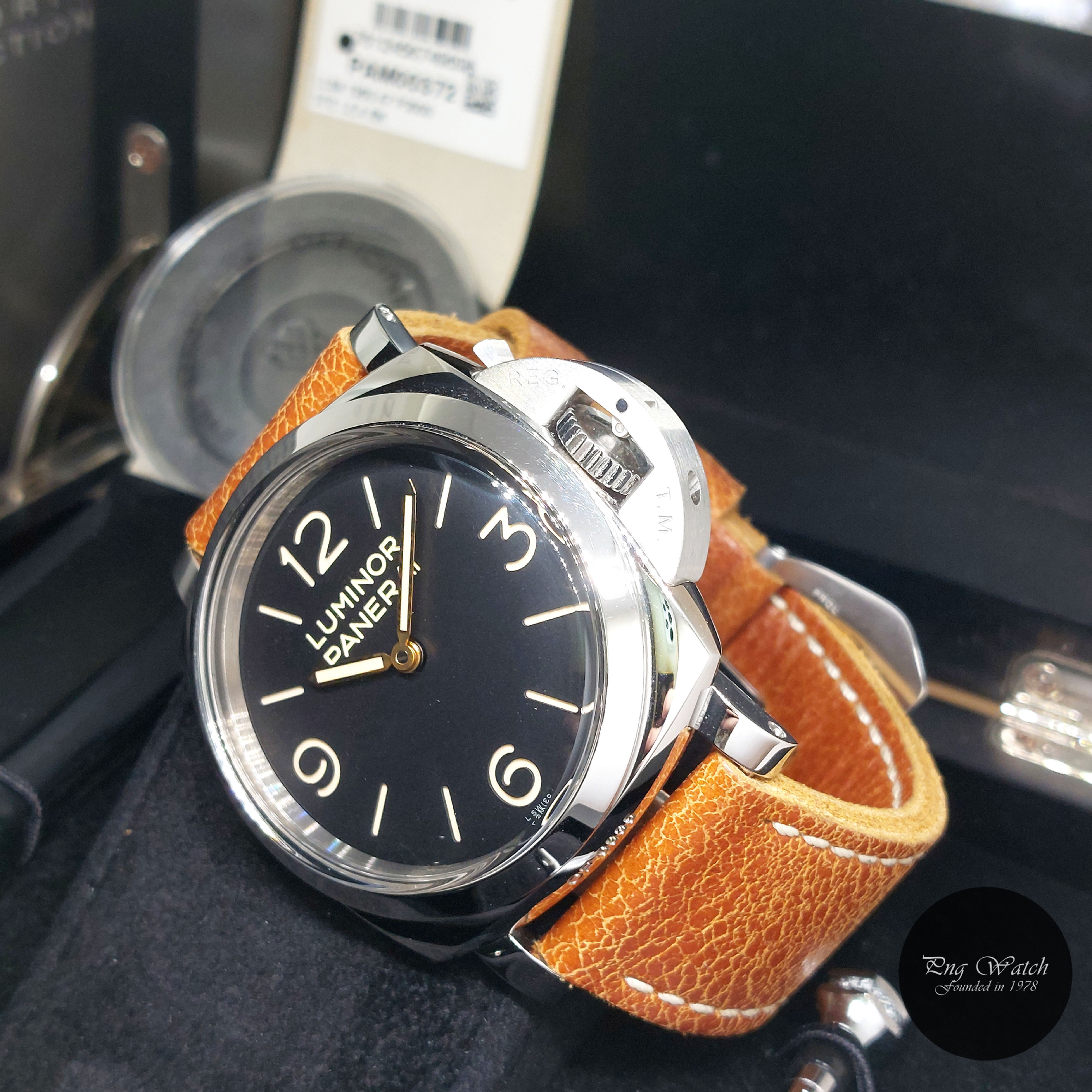 Panerai Luminor 47mm Black Dial 1950 3 Days PAM372 PAM00372 (Full Set-July 2017)