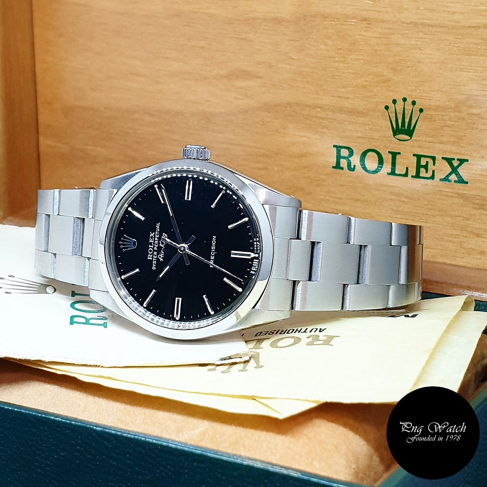 Thumbnail: Rolex Oyster Perpetual 34mm Black Air-King REF: 5500