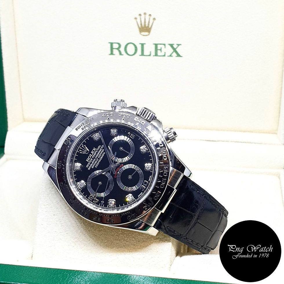 Thumbnail: Rolex 18K White Gold Black Diamonds Daytona REF: 116519