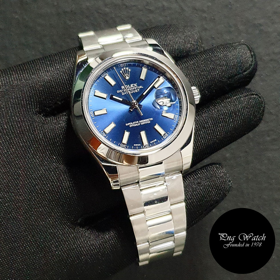 Rolex Oyster Perpetual 41mm Blue Indexes Datejust REF: 116300 (2)