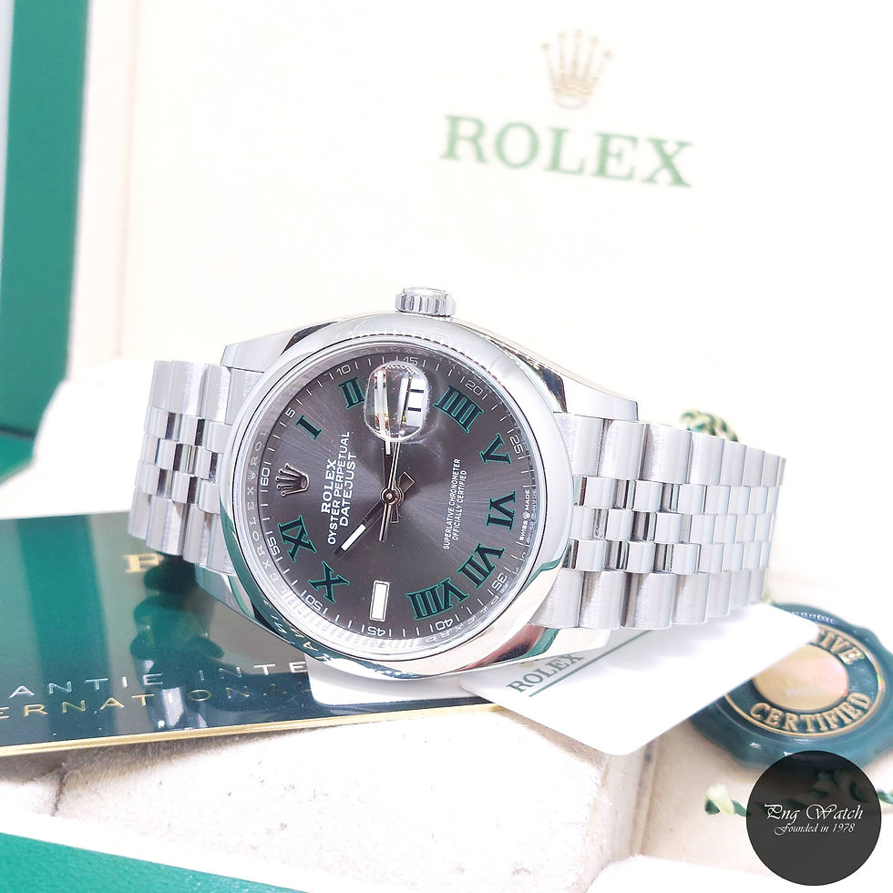 Thumbnail: Rolex 36mm Wimbledon Grey Slate Dial Jubilee Bracelet Datejust REF: 126200 (24)