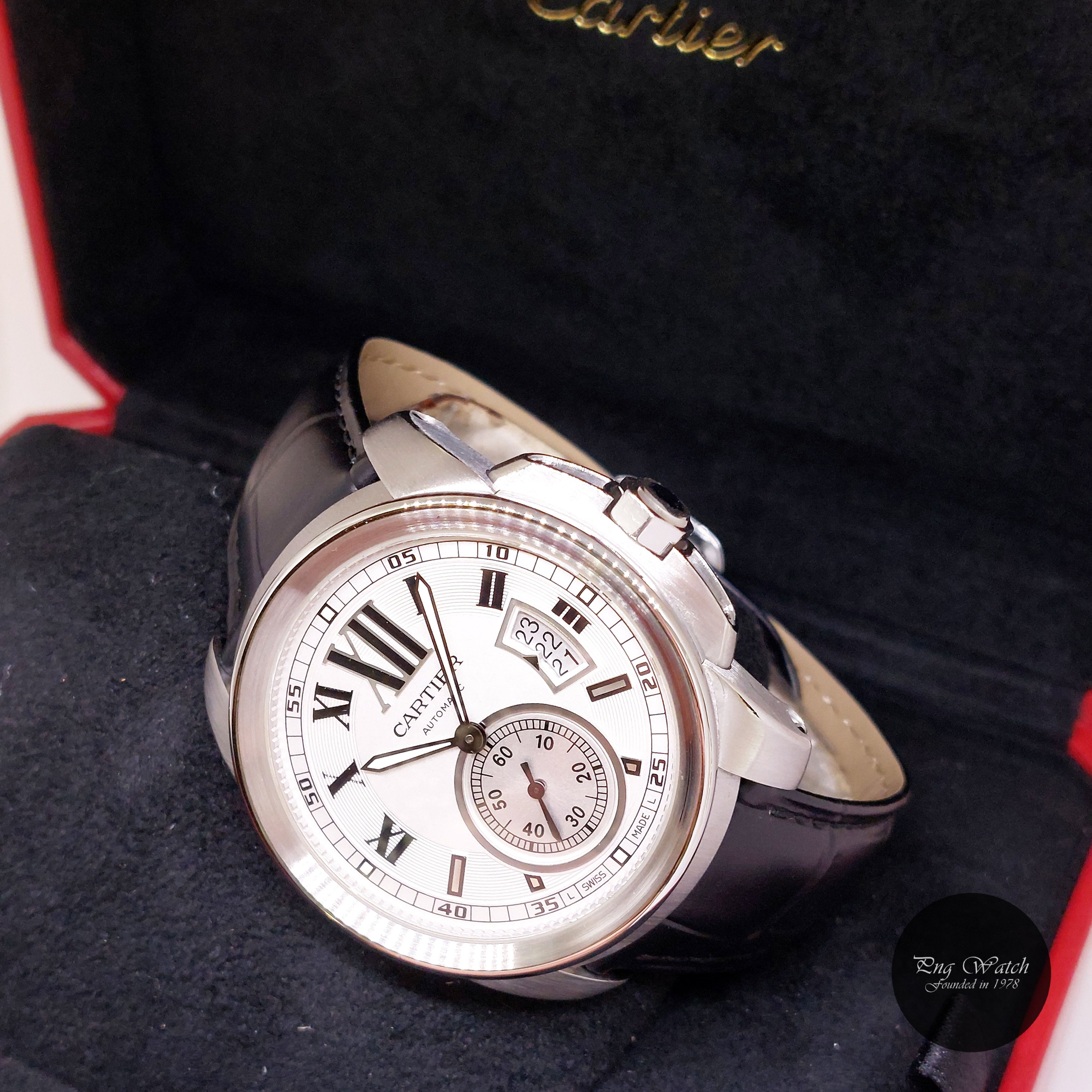 Cartier 42mm Silver Dial De Calibre Large REF: W7100037 (Full Set-2012)