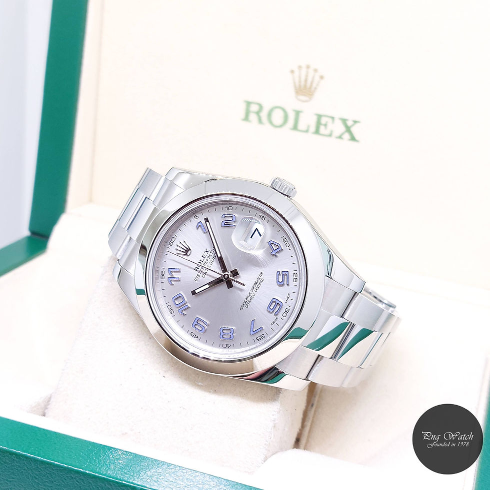 Thumbnail: Rolex 41mm Oyster Perpetual Silver Arabic Dial Datejust REF: 116300 (2016)