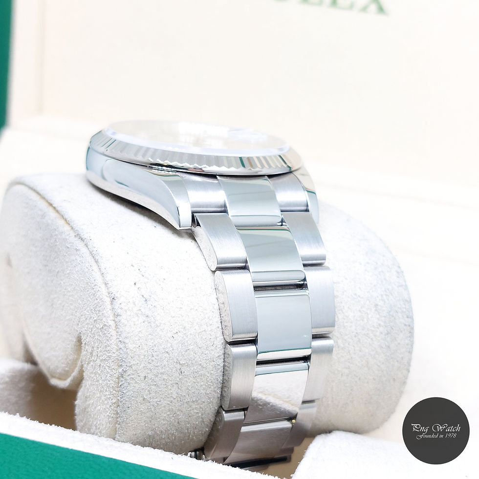 Thumbnail: Rolex 36mm Oyster Perpetual Silver Batons Dial Datejust REF: 126234 (2019)