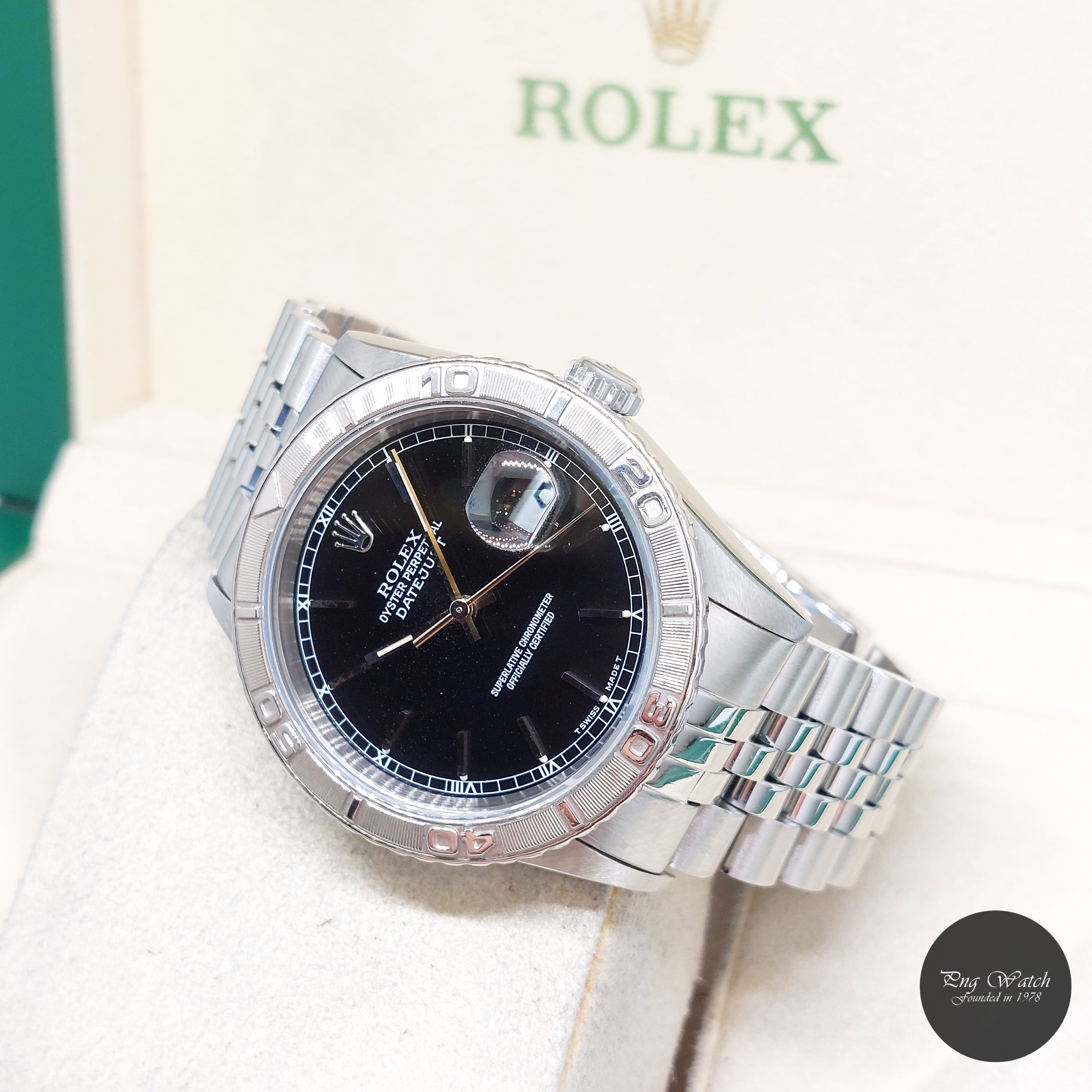 Rolex 36mm Black Sticks Dial TOG Datejust REF: 16264 (W Series)