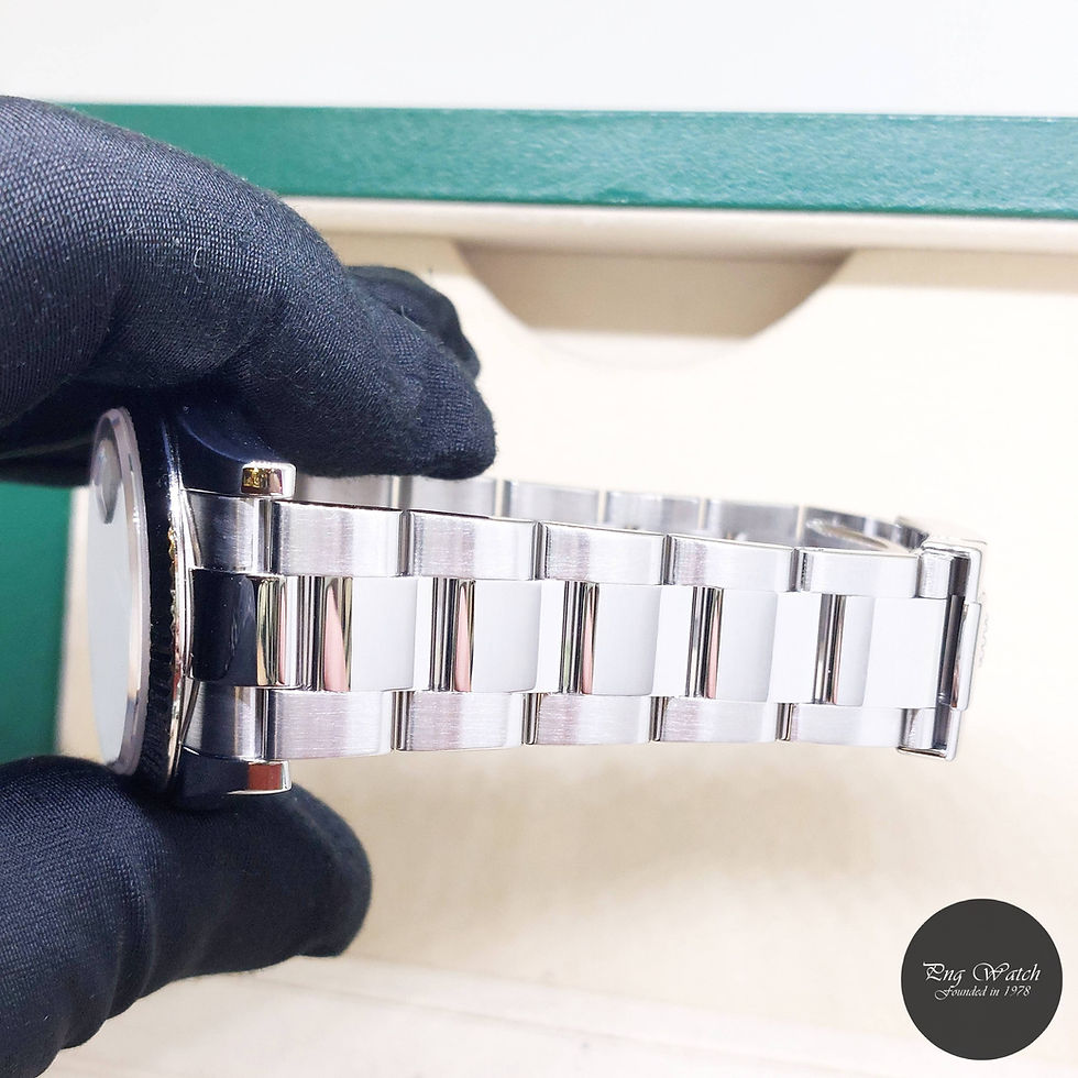 Thumbnail: Rolex 36mm Oyster Perpetual Black Jubilee Roman Dial Datejust REF: 116234 (M)