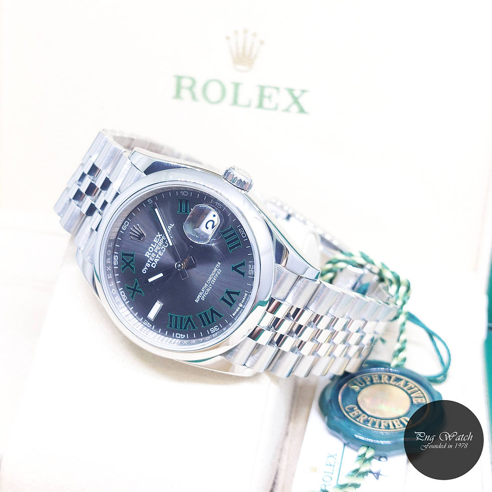 Rolex 36mm Wimbledon Grey Slate Dial Jubilee Bracelet Datejust REF: 126200