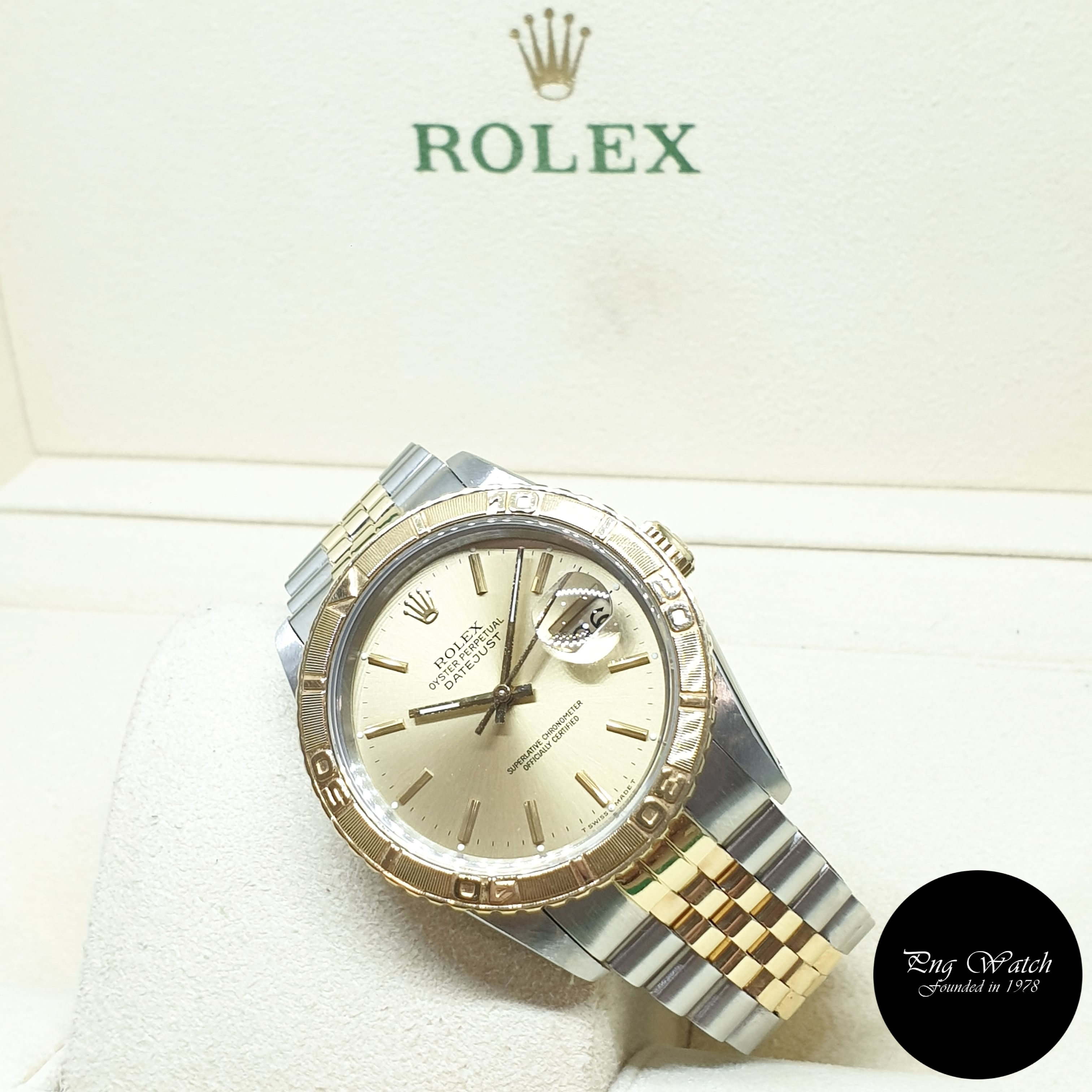 Rolex OP 18K Half Gold Champagne "Turn-O-Graph" Datejust REF: 16263