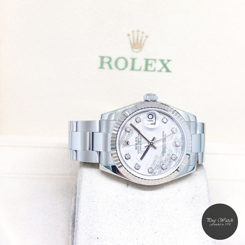 Thumbnail: Rolex 31mm Oyster Perpetual Meteorite Big Diamonds Datejust REF: 178274 (2013)