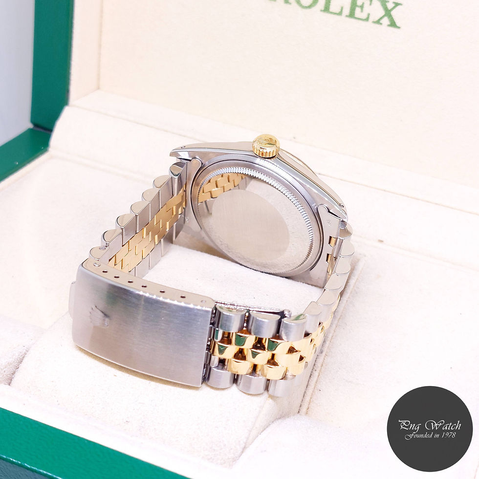Thumbnail: Rolex 36mm 18K Half Yellow Gold Champagne Sticks Dial Datejust REF: 16013