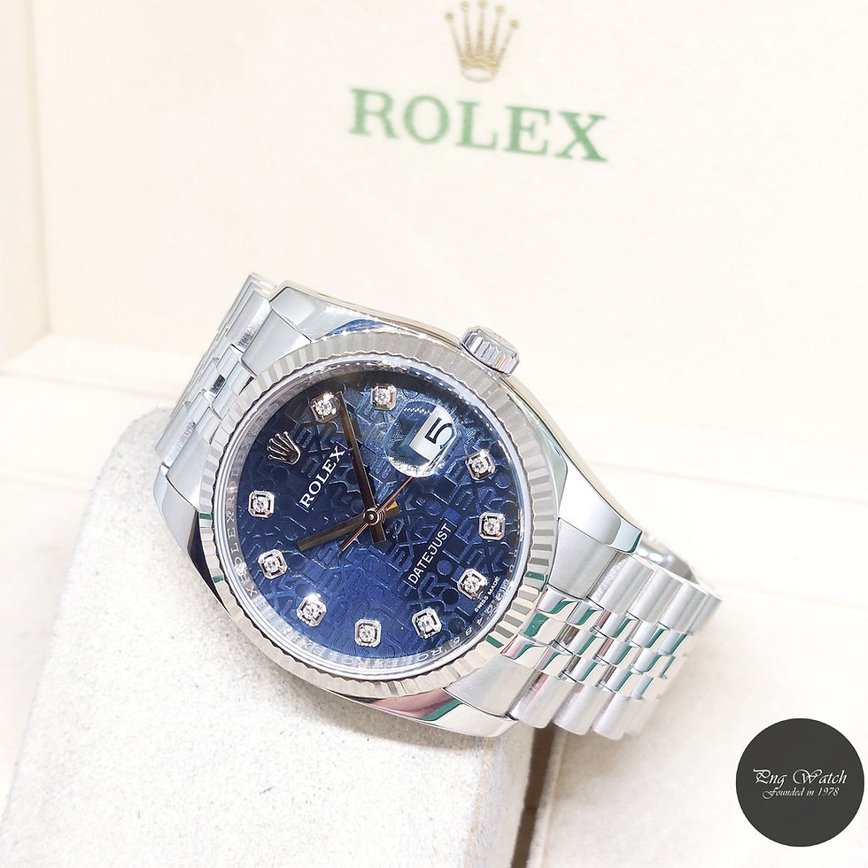 Thumbnail: Rolex 36mm Blue Jubilee Diamonds Dial Datejust REF: 116234 (AN Series)