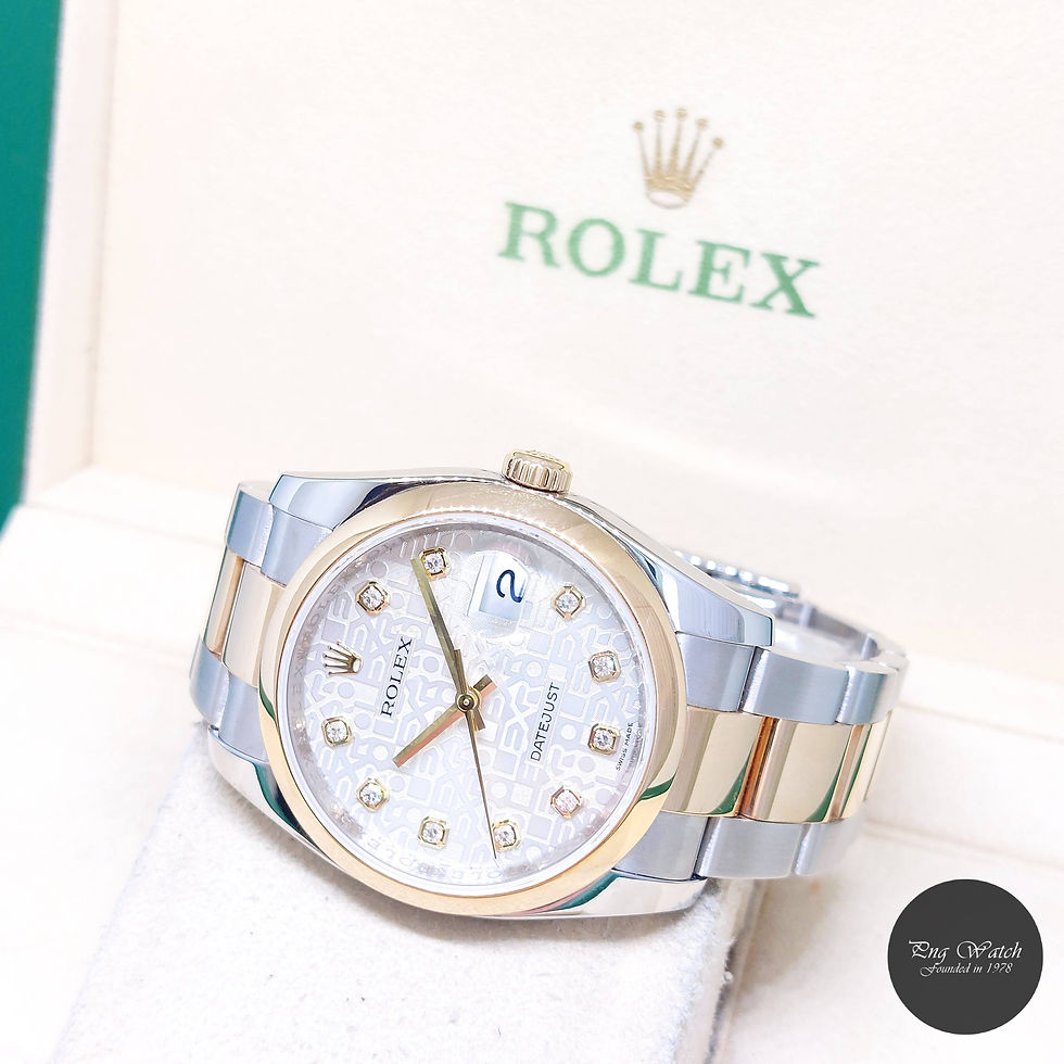 Thumbnail: Rolex 36mm18K Half YG Silver Jubilee Big Diamonds Datejust REF: 116203 (M)