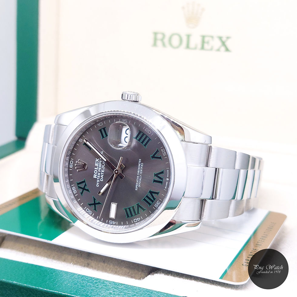 Thumbnail: Rolex 41mm Oyster Perpetual Grey Slate "Wimbledon" Datejust REF: 126300 (2019)