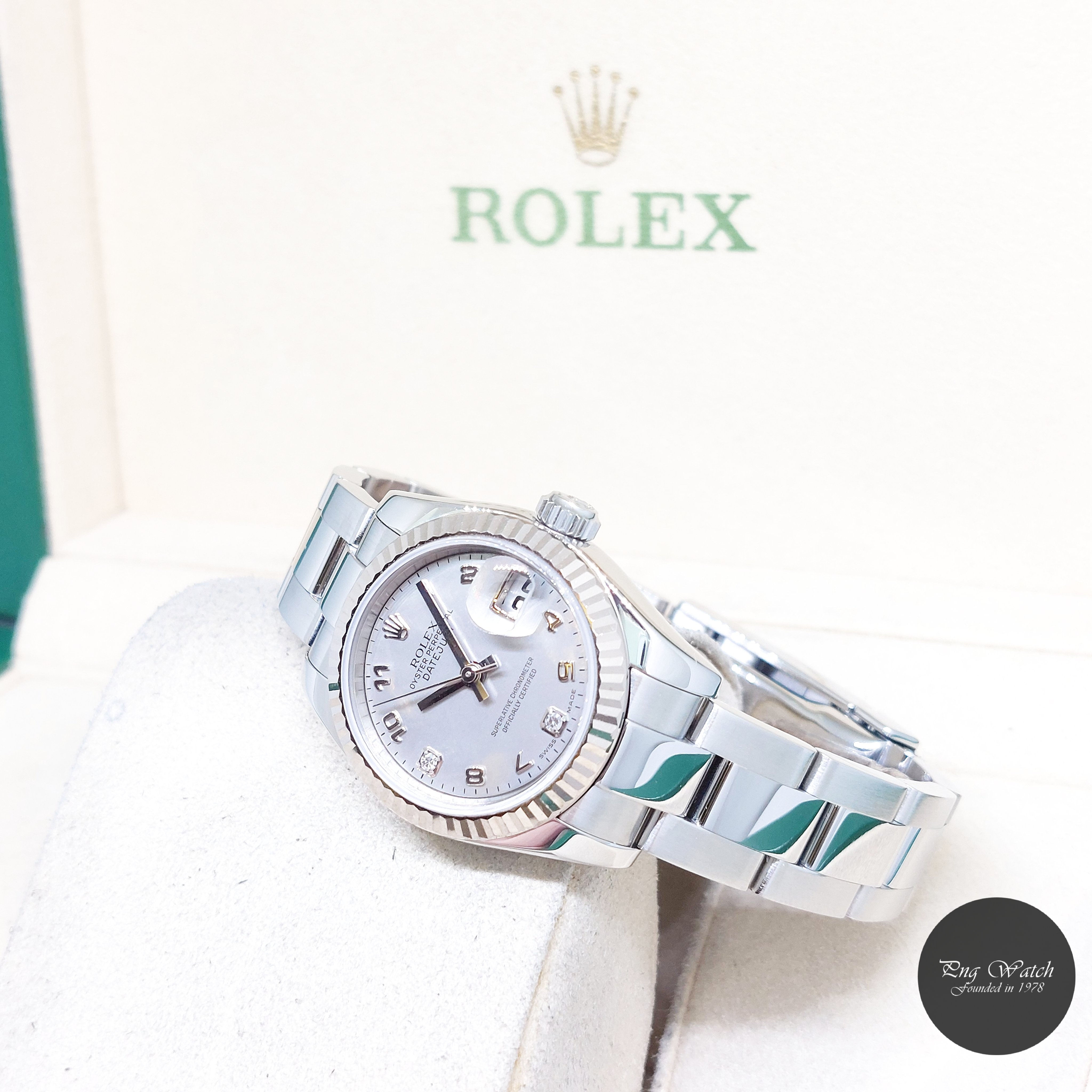 Rolex 26mm Oyster Perpetual MOP Diamonds Dial Lady Datejust REF: 179174 (2016)
