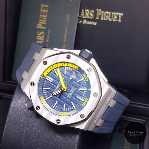 Audemars Piguet 42mm Blue Dial Stainless Steel ROO Diver REF: 15710ST ...
