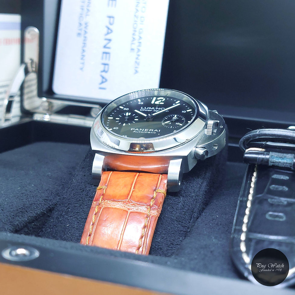Thumbnail: Panerai 40mm Black Dial Luminor Chronograph PAM310 PAM00310 (Full Set-2012)