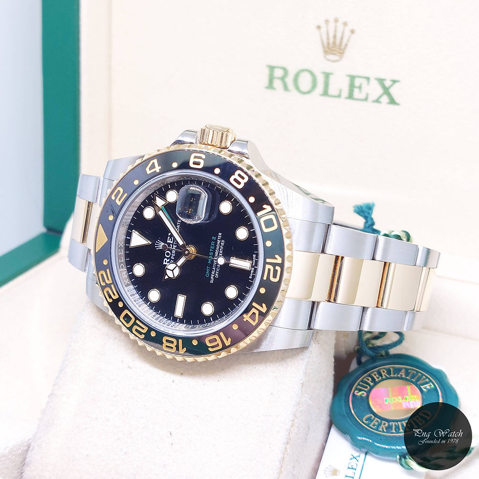 Thumbnail: Rolex 40mm 18K Half YG Ceramic Bezel Black Dial GMT Master 2 REF: 116713LN (18)