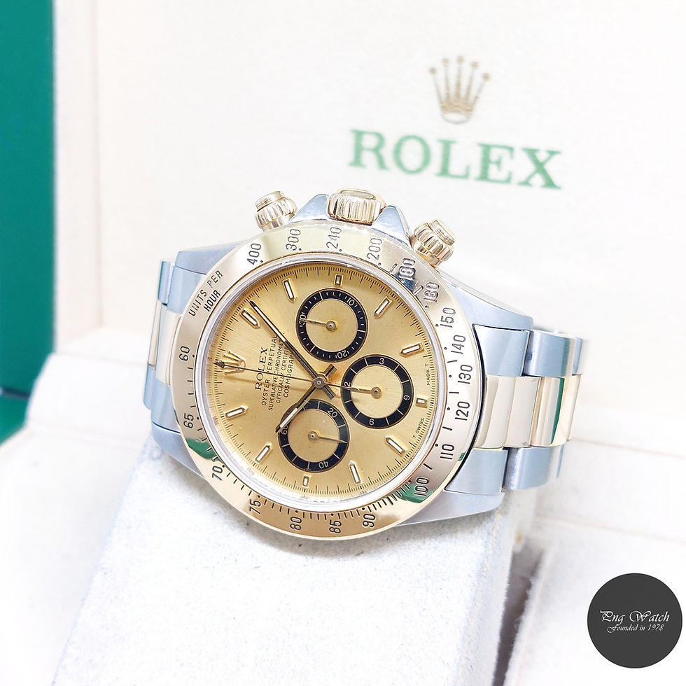 Thumbnail: Rolex 40mm 18K Half YG Champagne Sticks "Inverted 6" Daytona REF: 16523 (X)
