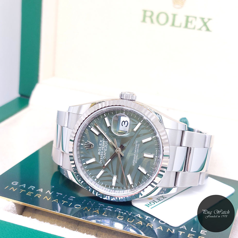 Thumbnail: Rolex 36mm Oyster Perpetual Palm Motif Dial Datejust REF: 126234 (2023)