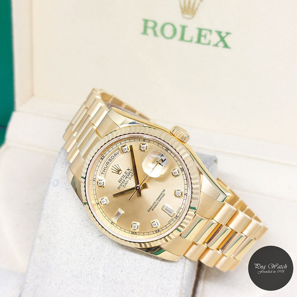 Thumbnail: Rolex 36mm 18K Yellow Gold Champagne Diamonds Dial Day-Date REF: 118238 (Z) 