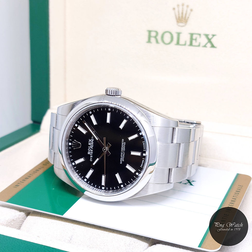 Thumbnail: Rolex 39mm Black Batons Oyster Perpetual REF: 114300 (Box & Cert-July 2020)