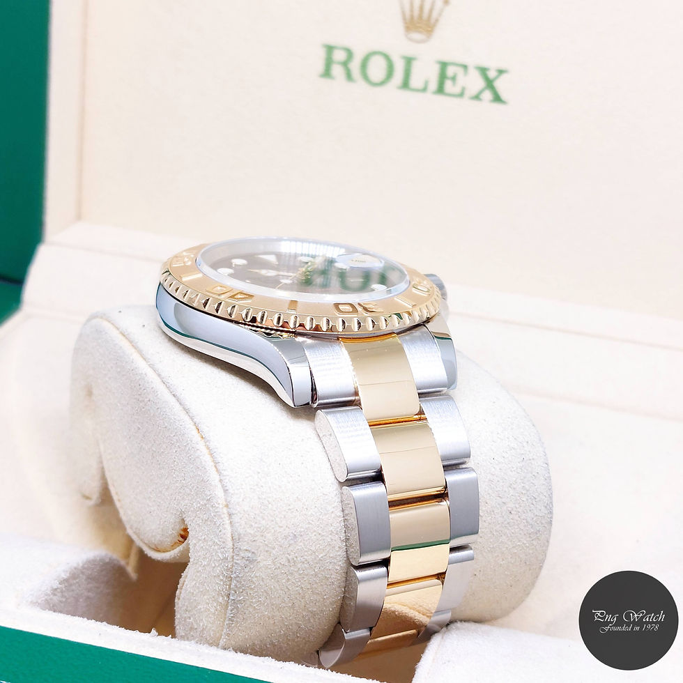 Thumbnail: Rolex 40mm Oyster Perpetual 18K Half Yellow Gold Blue Yachtmaster REF: 16623