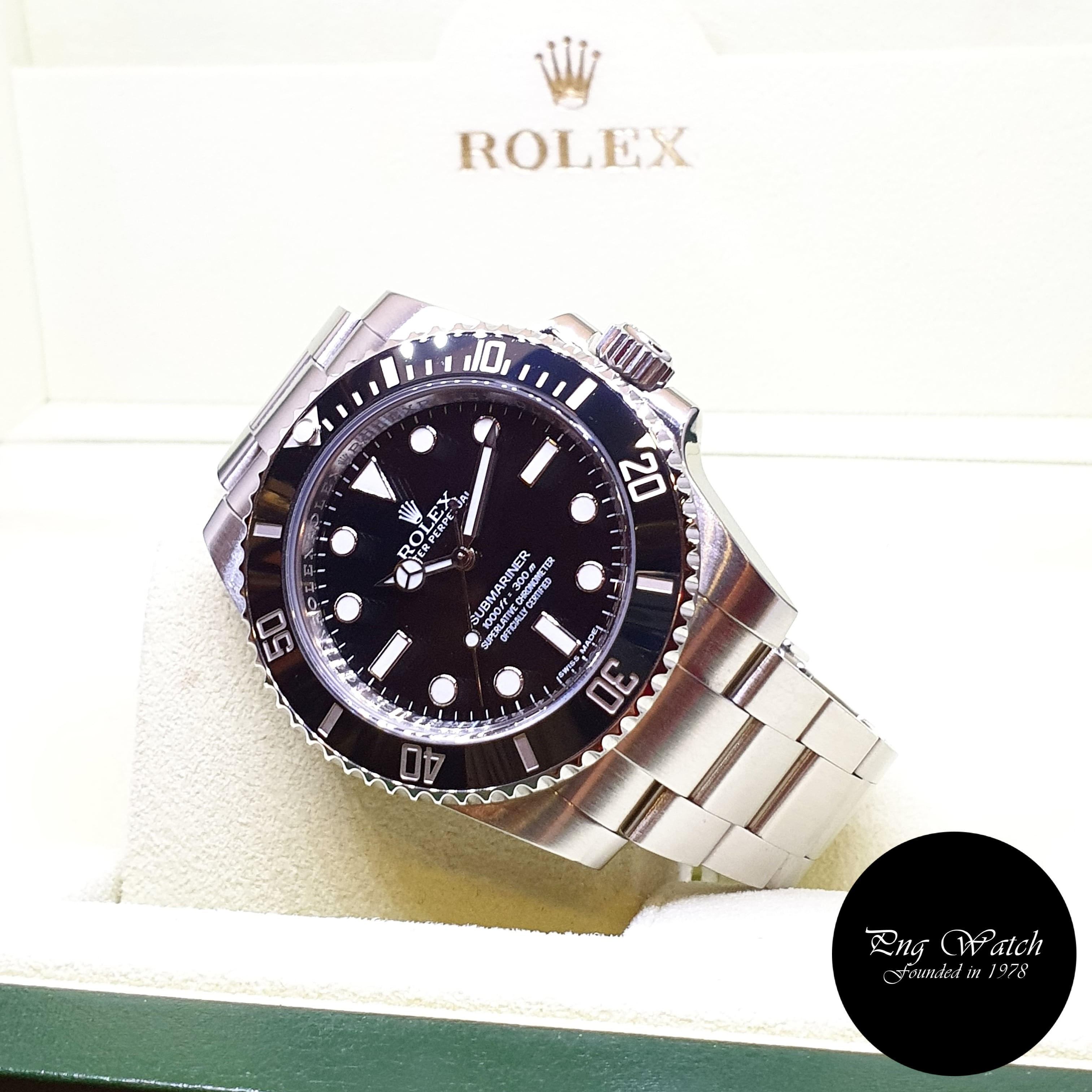 Rolex Oyster Perpetual No Date Ceramic Black Submariner REF: 114060 (AN Series)