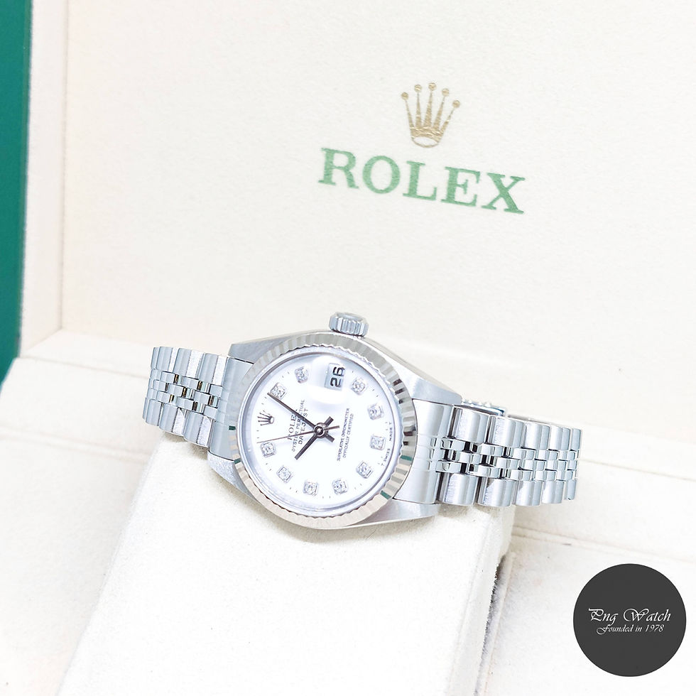 Thumbnail: Rolex 26mm Oyster Perpetual White Diamonds Lady Datejust REF: 69174 (T Series)