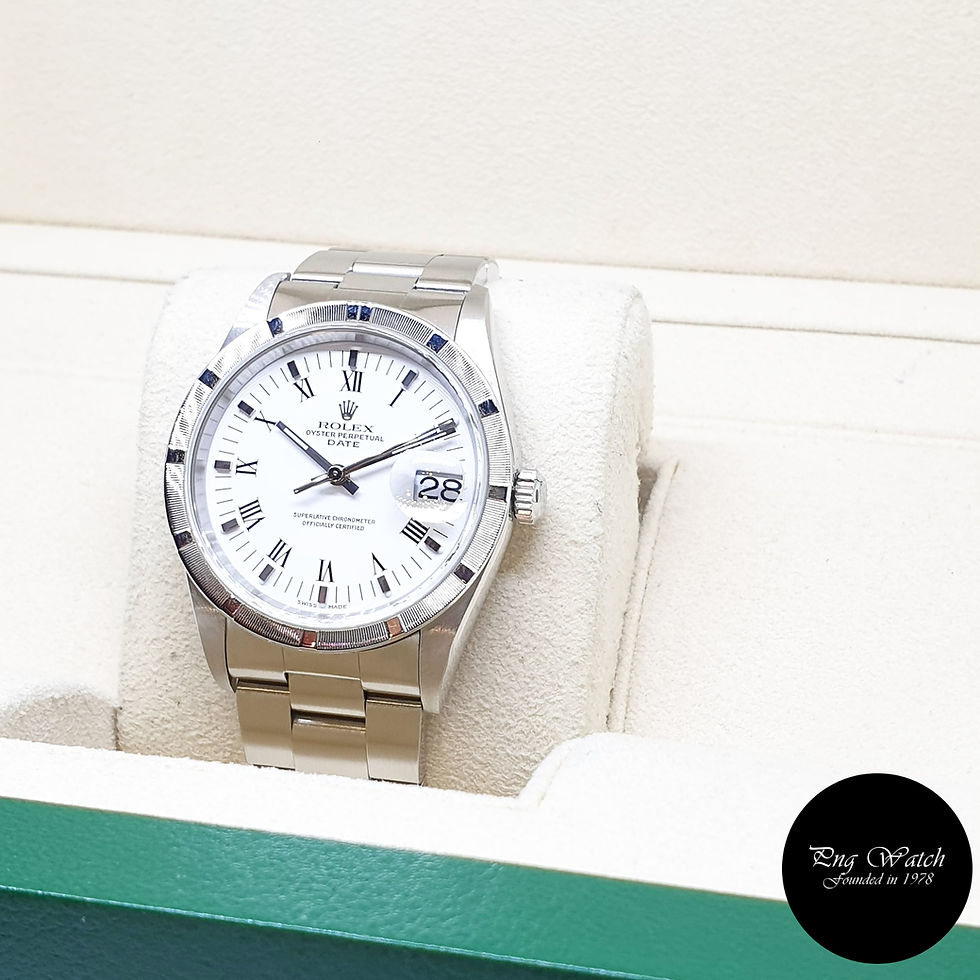 Thumbnail: Rolex Oyster Perpetual White Roman Date REF: 15210 (P Series)