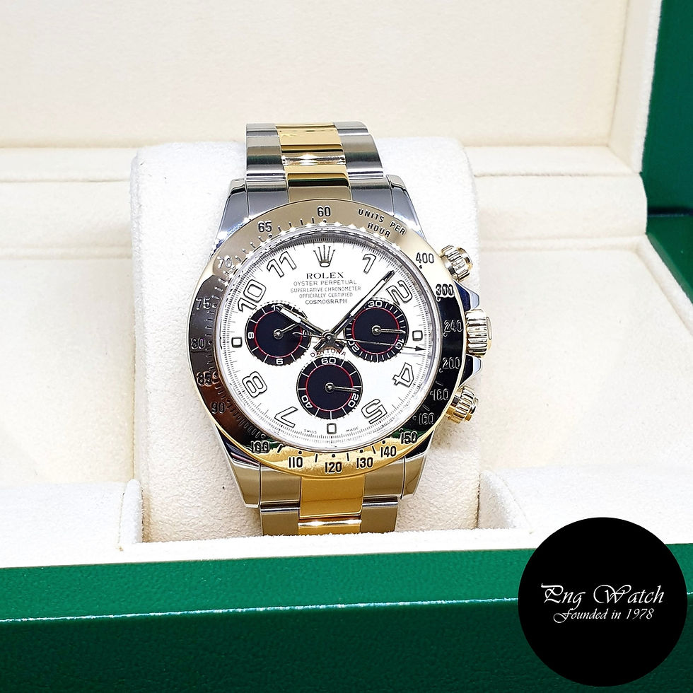 Thumbnail: Rolex 18K Half gold Panda Cosmograph Daytona REF: 116523 (Overseas Set)