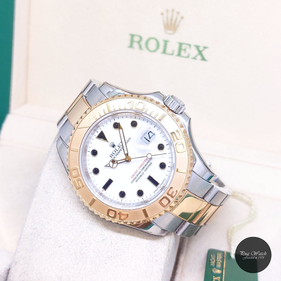 Thumbnail: Rolex 40mm 18K Half Yellow Gold White Dial Yachtmaster REF: 16623 (Z)