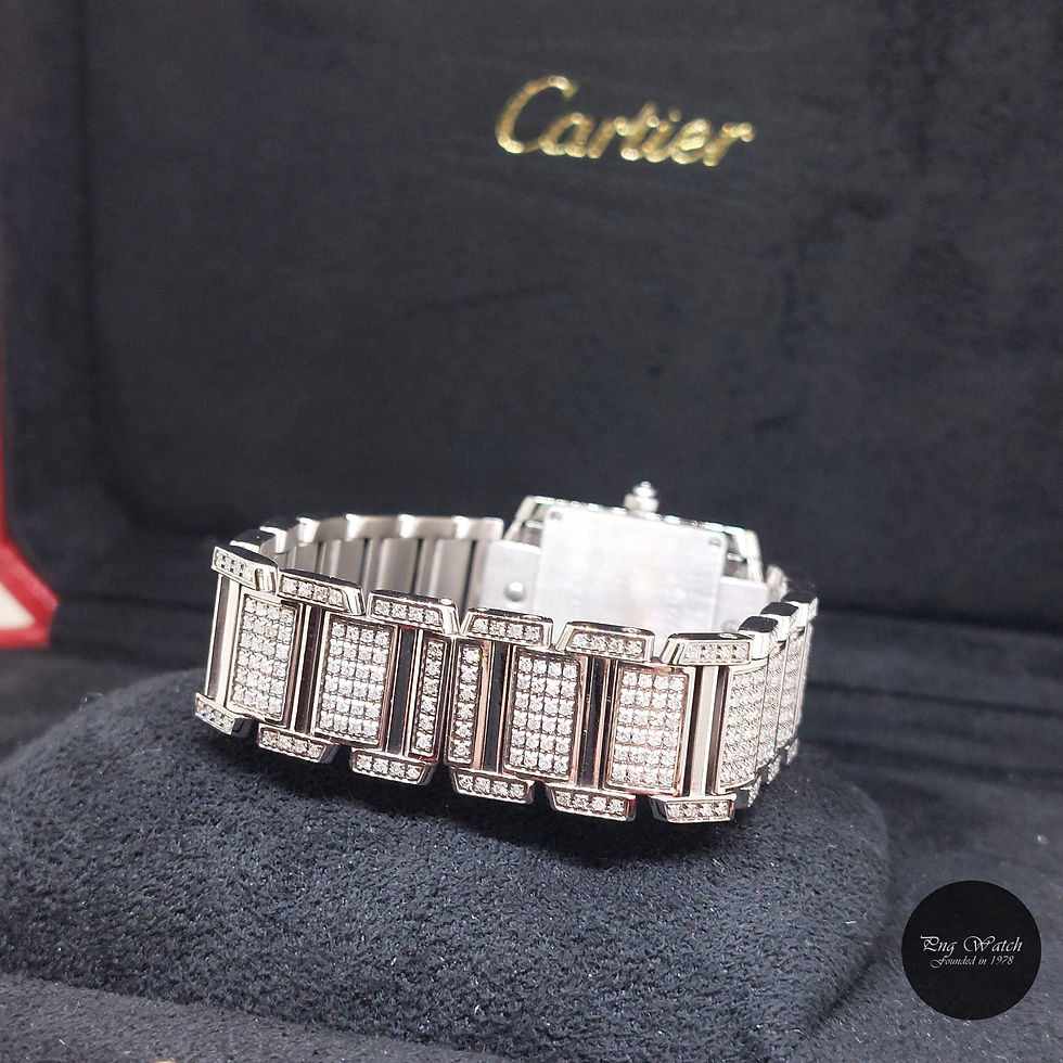 Thumbnail: Cartier 20mm X 25mm Silver Opaline Roman Diamonds Tank Francaise REF: W51008Q3