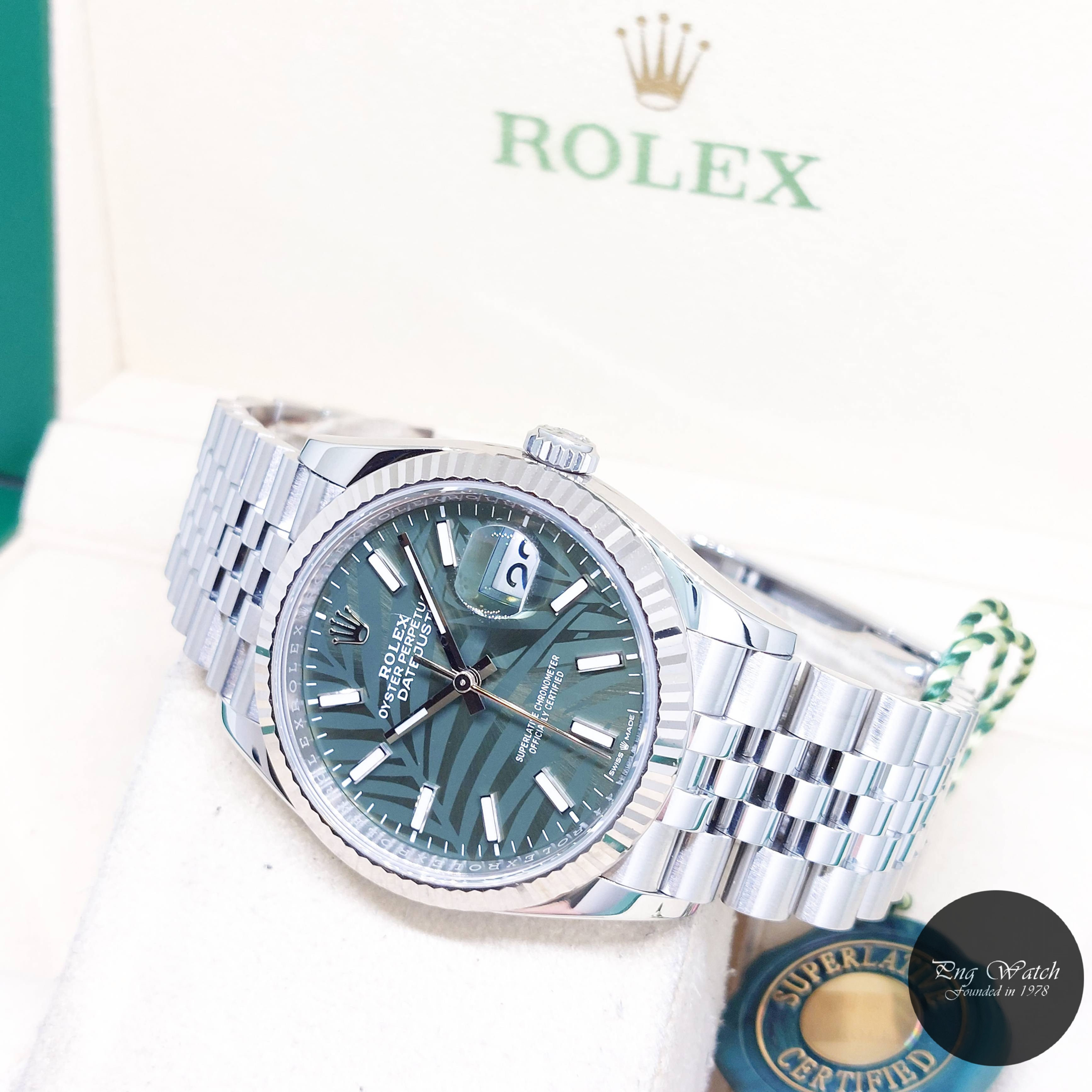 Rolex 36mm Oyster Perpetual Palm Motif Dial Datejust REF: 126234 (02/2023)