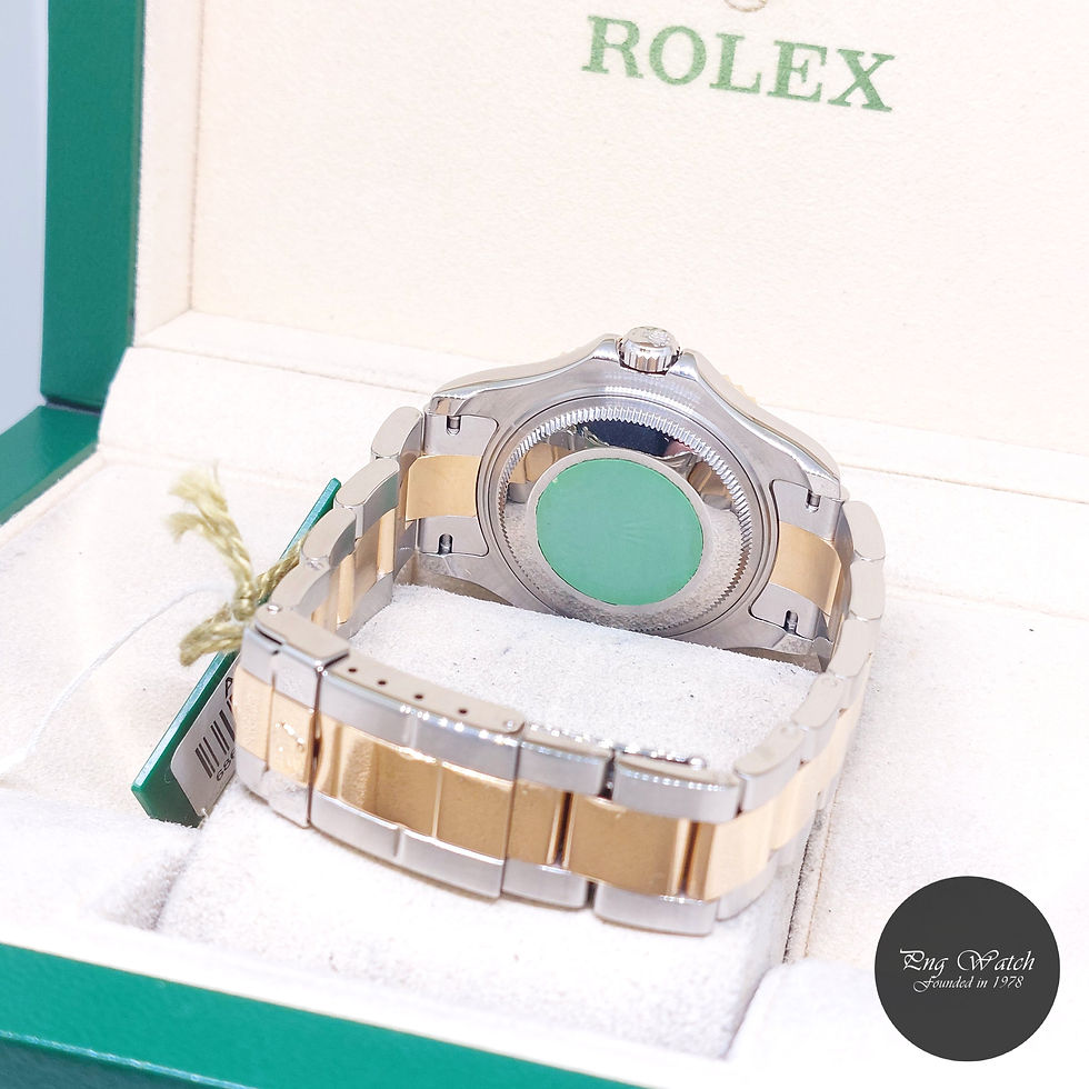 Thumbnail: Rolex 35mm Oyster Perpetual 18K Half Yellow Gold Blue Yachtmaster REF: 68623 (A)