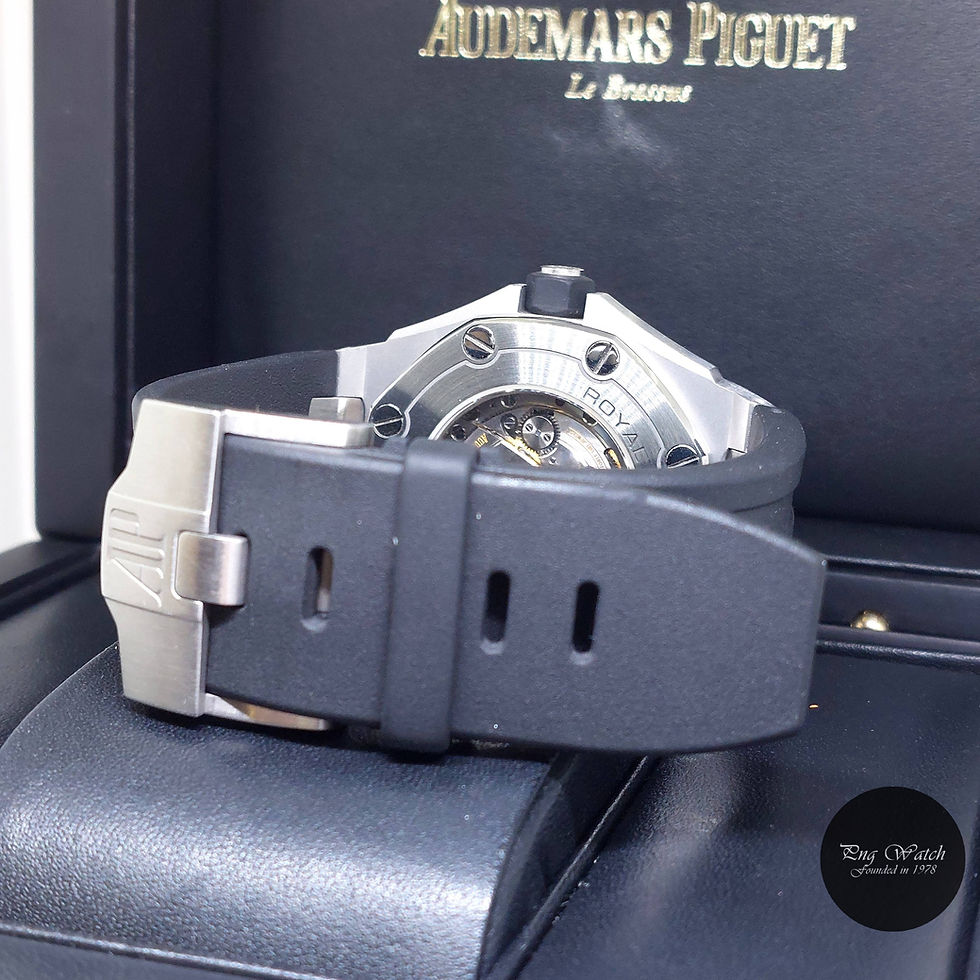 Thumbnail: Audemars Piguet Black 42mm Stainless Steel Royal Oak Offshore Diver REF: 15710ST