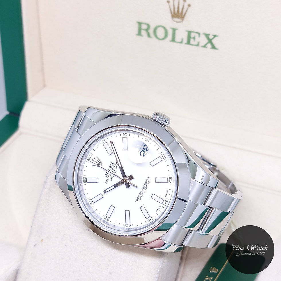 Rolex 41mm Oyster Perpetual White Batons Dial Datejust REF: 116300 (2015)