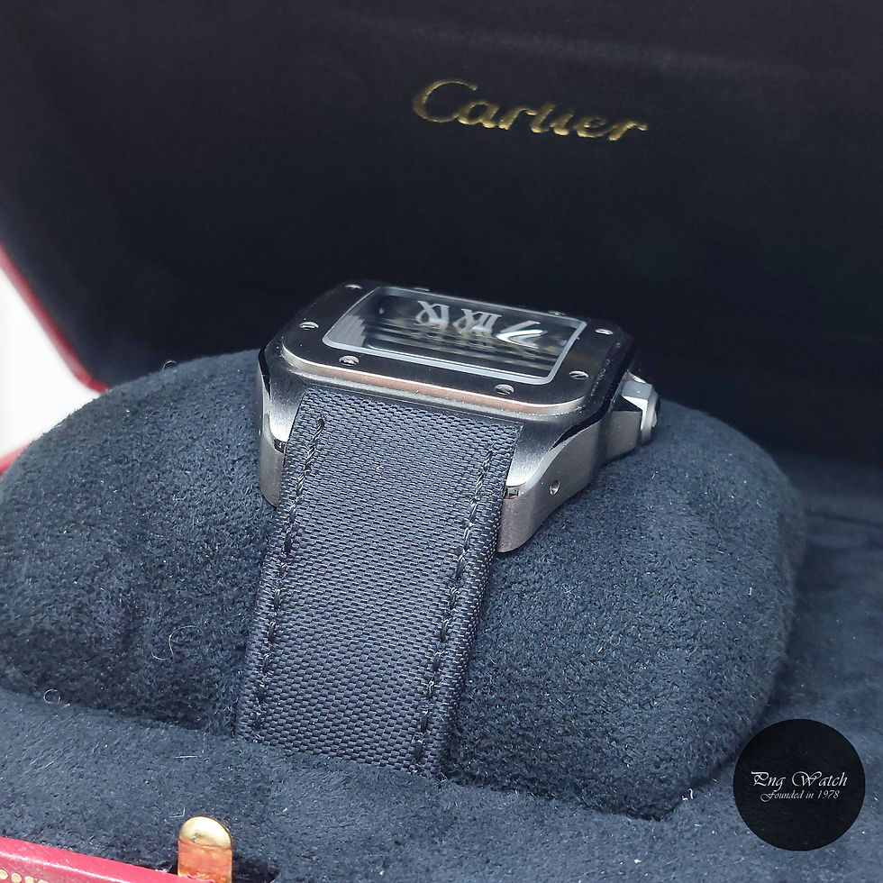 Thumbnail: Cartier Black Roman ADLC Steel & Titanium Santos 100 REF: W2020010 (Oct 2016)