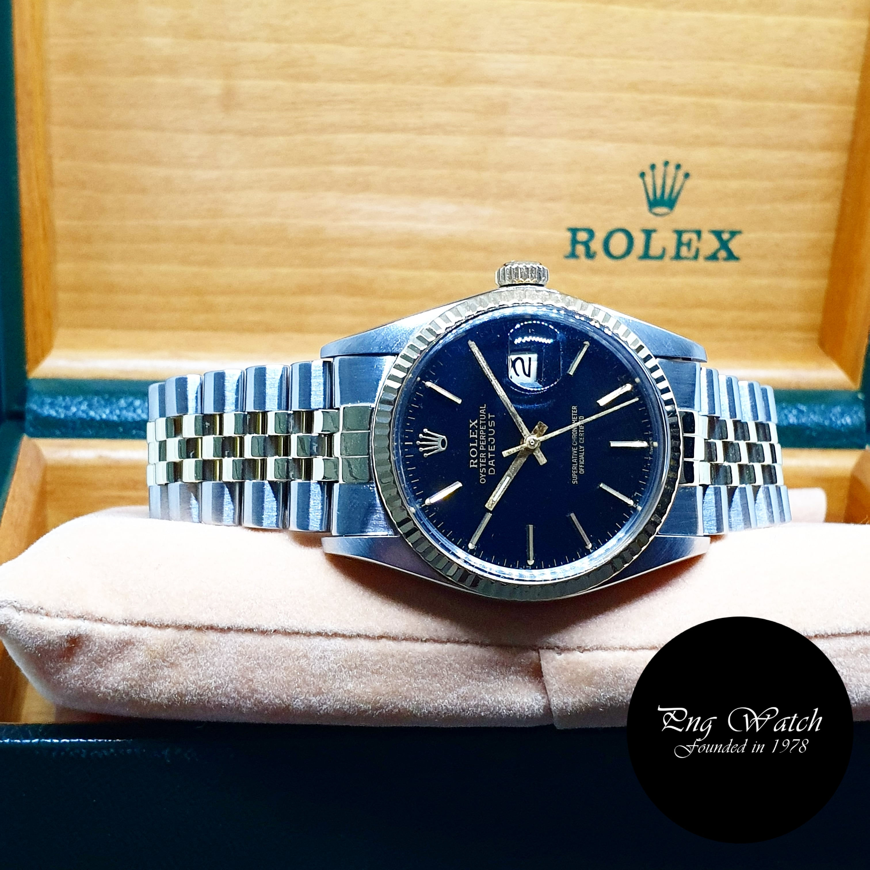 Rolex Oyster Perpetual 14K Half Gold Black Index Datejust REF: 16013