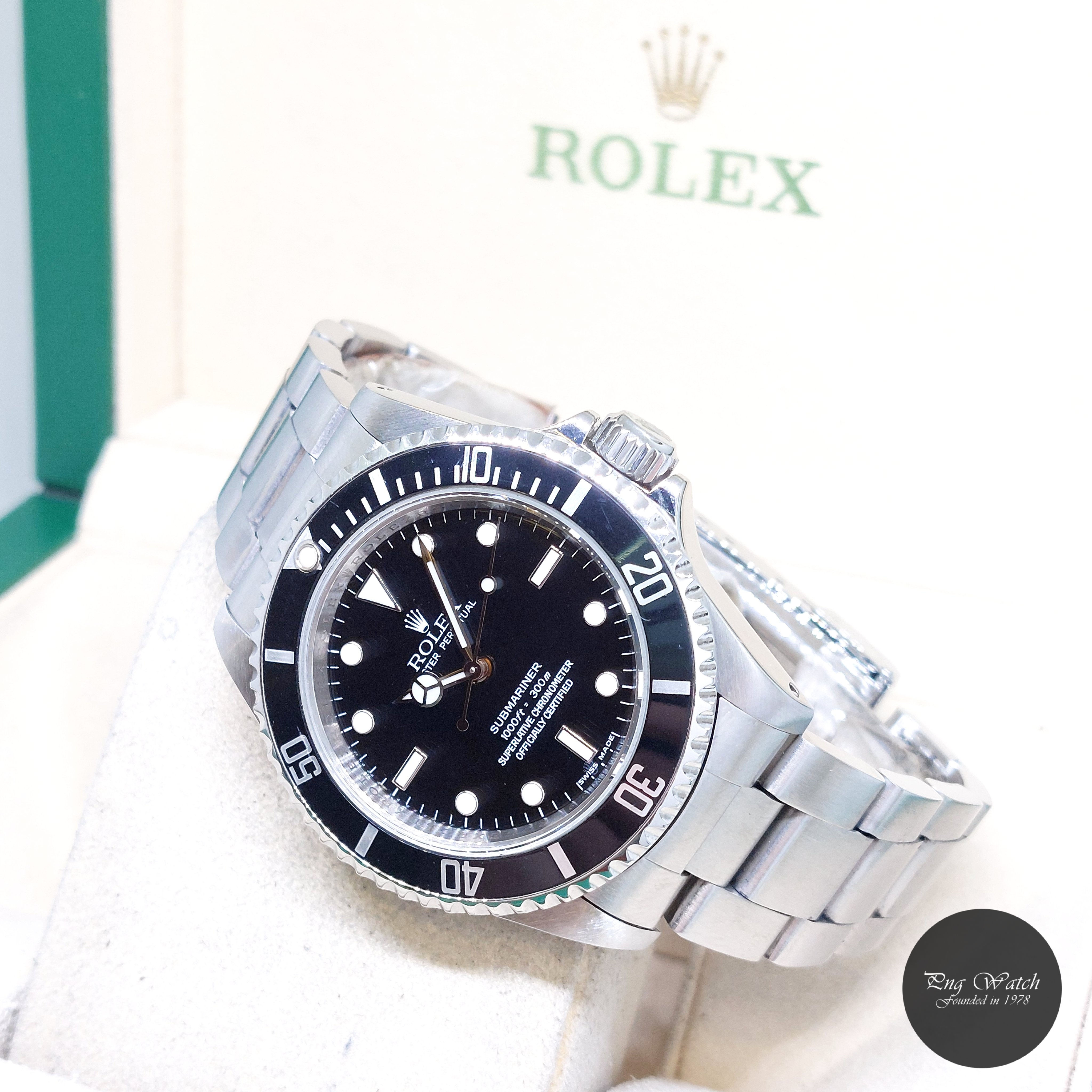 Rolex 40mm Oyster Perpetual Black 4 Liner No Date Submariner REF: 14060M (M)