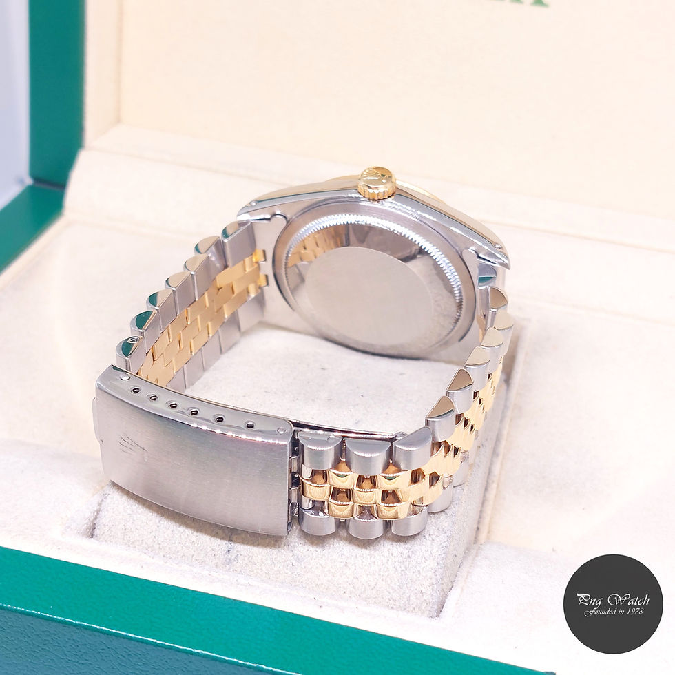Thumbnail: Rolex 36mm 18K Half Yellow Gold Champagne Sticks Dial Datejust REF: 16233 (S1)