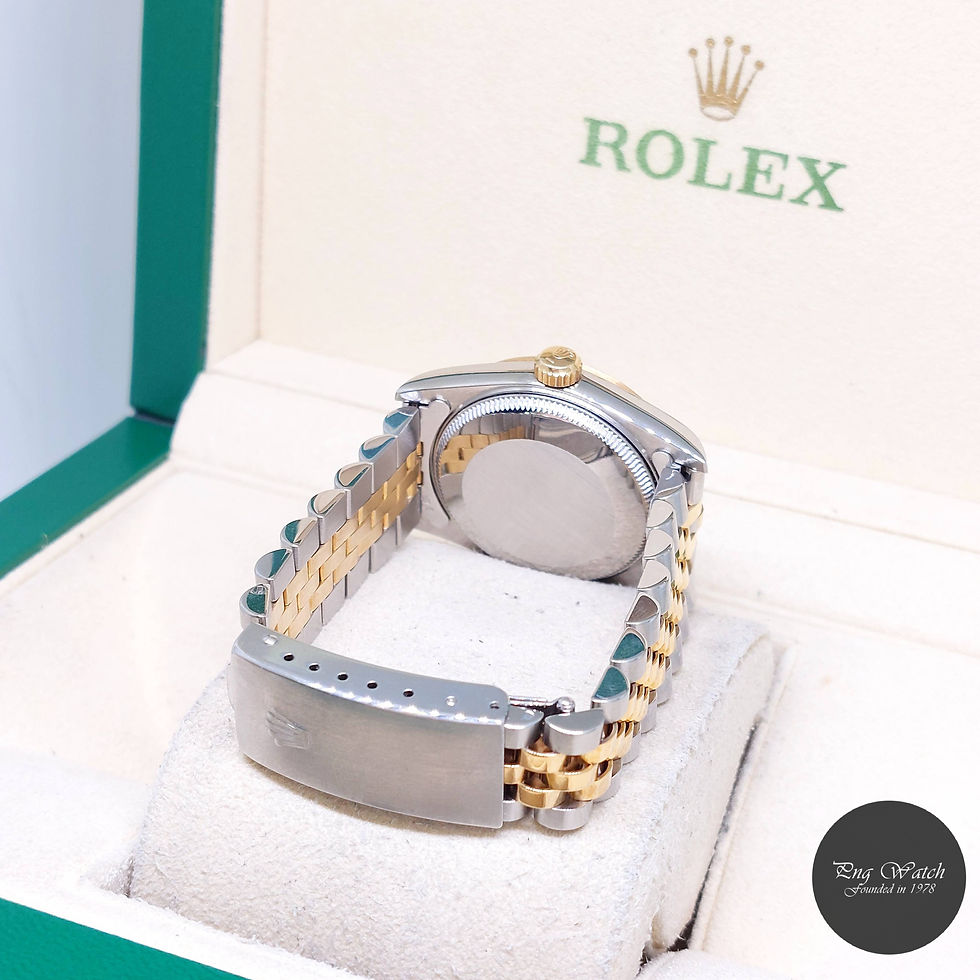 Thumbnail: Rolex 31mm 18K Half Yellow Gold Champagne Jubilee Diamonds Datejust REF: 68273
