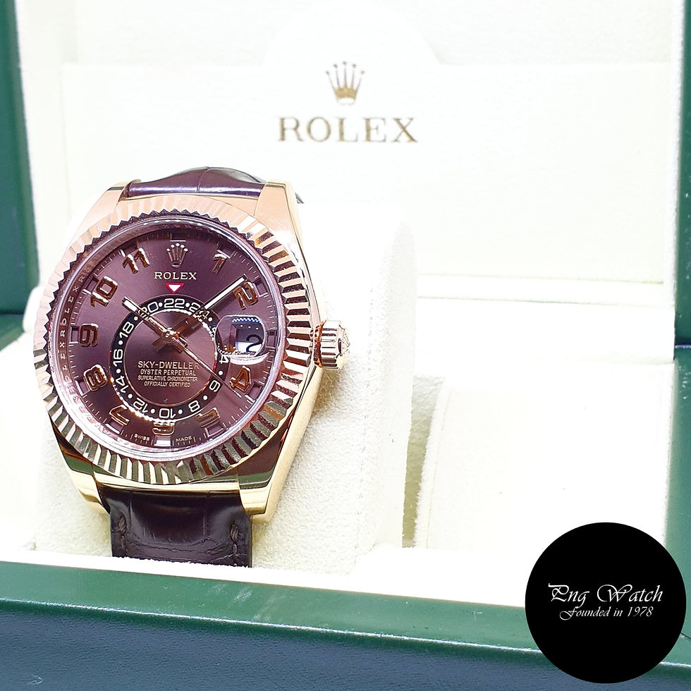 Thumbnail: Rolex Oyster Perpetual 18K Rose Gold "Chocolate" Sky Dweller REF: 326135 (2015)