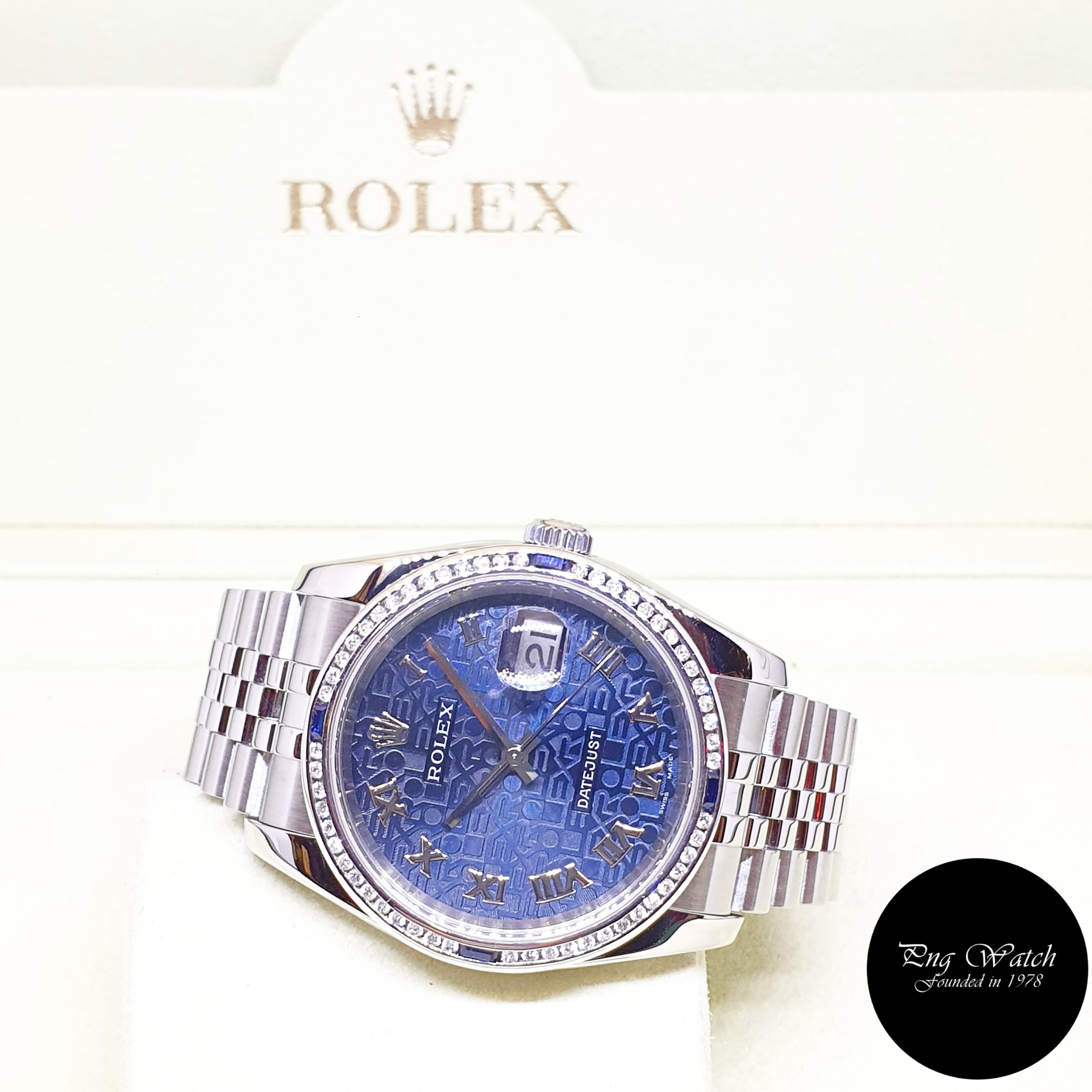 Rolex Oyster Perpetual 36mm Blue Computer Roman Datejust REF: 116234 (D Series)